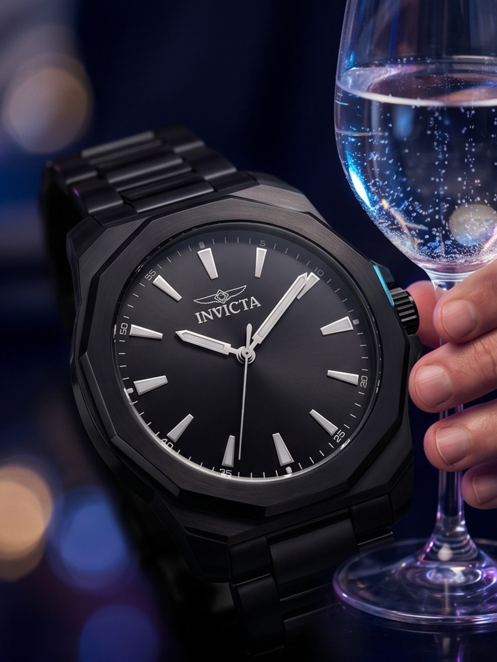 Invicta Black on Black Ion-Plated Stainless Steel Bracelet Watch - Picture 7 of 9